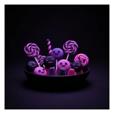 goth candy, cute, expressive, minimal sticker
