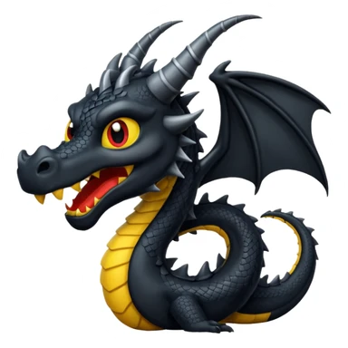 Black dragon sticker