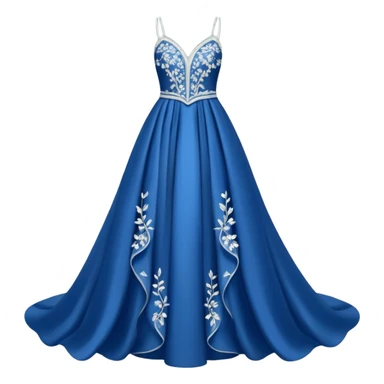 dreamy blue and white gown sticker