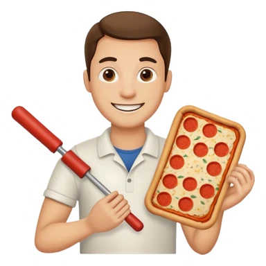 Pizza roller as a guy sticker