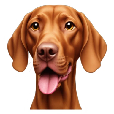 magyar vizsla licking tongue sticker