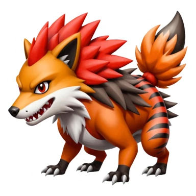 Lycanroc-Zigzagoon-Zangoose-Obstagoon-Groudon-fusion sticker