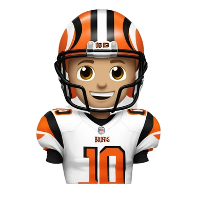 Joe burrow on the Cincinnati bengals sticker