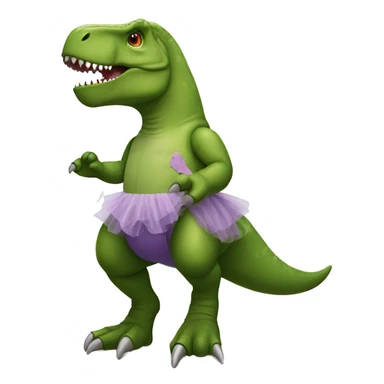 A t-Rex wearing a tutu sticker