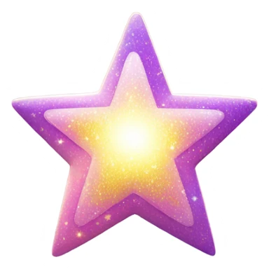 Light pink , purple and yellow Magic star sparkles sticker
