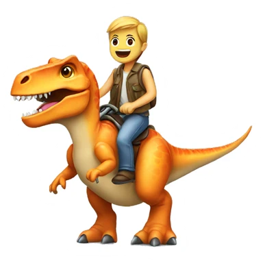 Person riding dinosaur  sticker