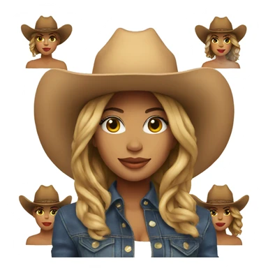 beyonce in cowboy hat sticker