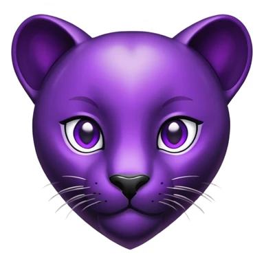 A black phanter, a purple heart around sticker