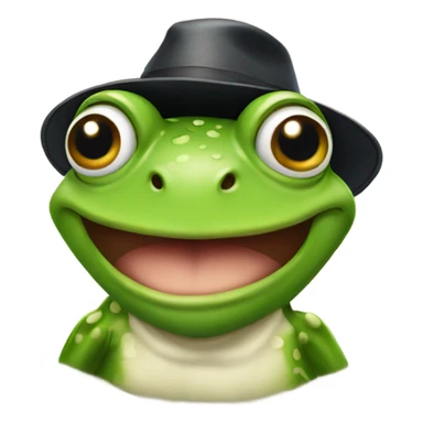 Frog wearing hat sticker