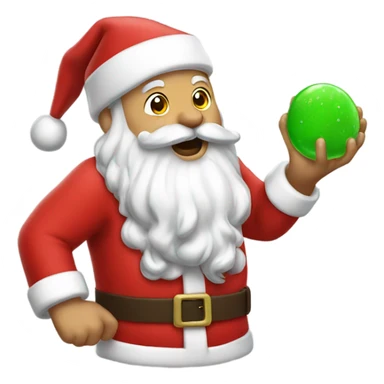 Santa playing with slime sticker