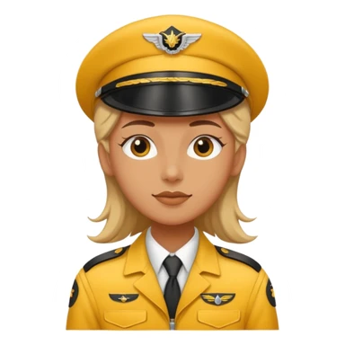 Yellow vintage pilot sticker