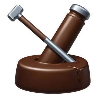 Chocolate Tool like hammer  sticker