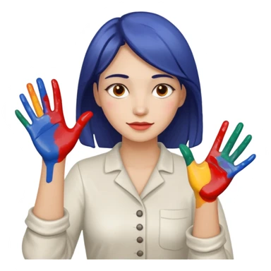 Ceramic Painter woman sticker