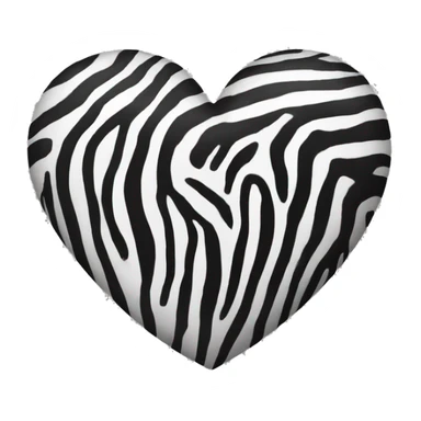 Zebra print in a heart  sticker