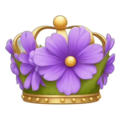Crown of flower sticker