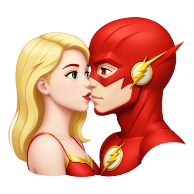 The Flash in Kiss She Flash Girl Romantic sticker