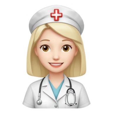 nurse wearing white uniform sticker
