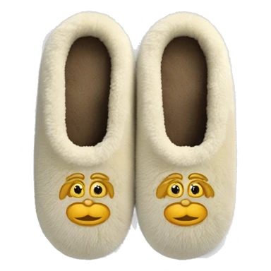 Fuzzy hotel slip-on slippers for spa which allow for toes to show (but no feet shown) sticker