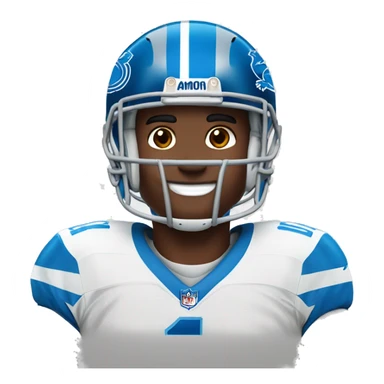 Amon-Ra St. Brown Detroit Lions jersey sticker