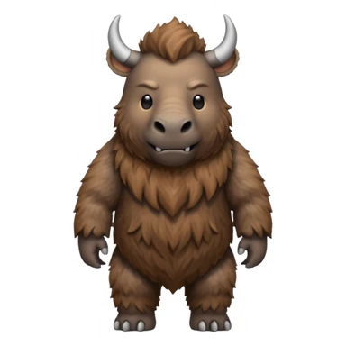 Woolly rhino emoji sticker