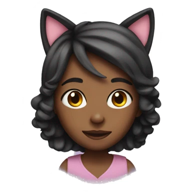 girl with cat ears sticker