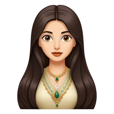 Gorgeous Pakistani lady lushes hair out  sticker