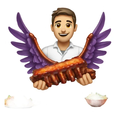 Rack of ribs and wings sticker