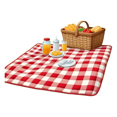 picnic blanket with food by a lake sticker