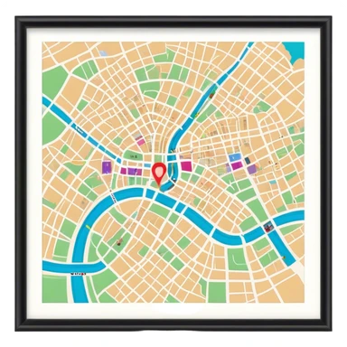 Paris map sticker