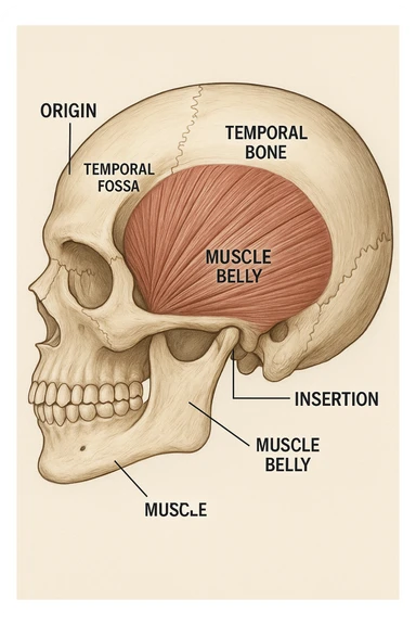 muscolo temporale anatomia sticker