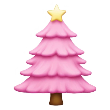 Christmas tree made of pink cats sticker
