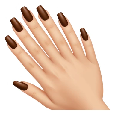 Emoji uñas acrilicas café sticker