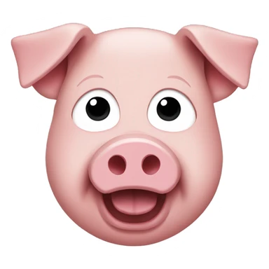 A butcher pig face mask sticker