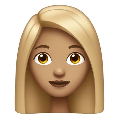 Light skinned girl with straight light brown hair sticker