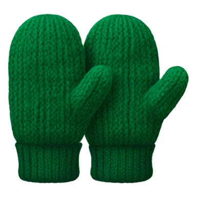 Dark green knitted mittens sticker