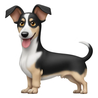 White dachshund and a husky  sticker