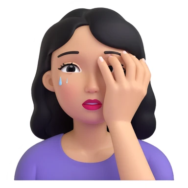 woman crying with tears sticker