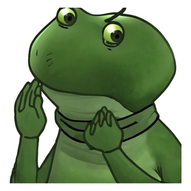 a person with their hands in their neck sticker