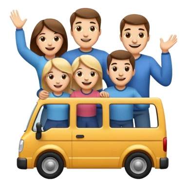 Moving familt sticker