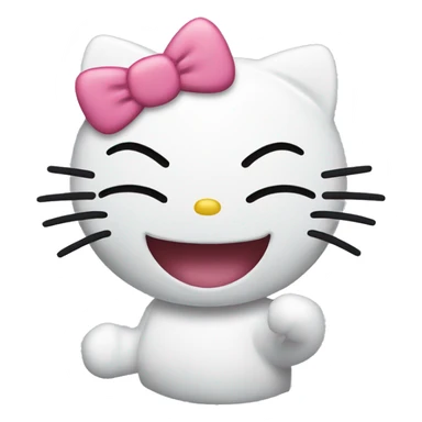 hello kitty laughing  sticker