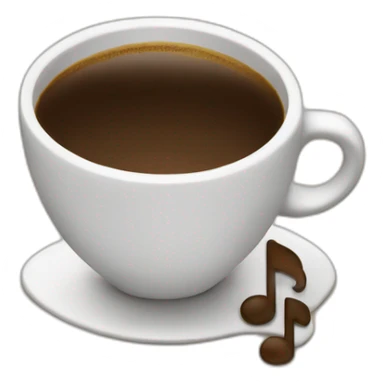 Music and coffee sticker