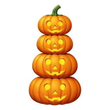 Pumpkin Stack – Three pumpkins stacked like a tower sticker