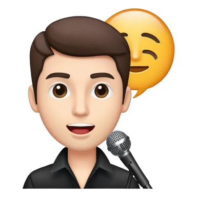 male singer with microphone performing on stage sticker