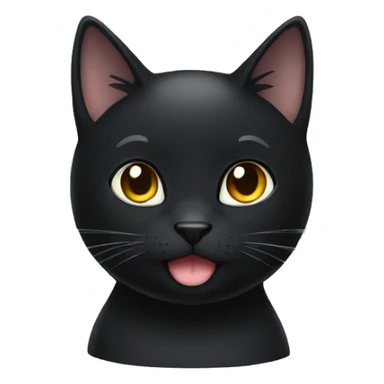 Black cat anime sticker