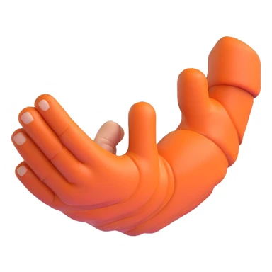 muscular strong hand floating on white background sticker