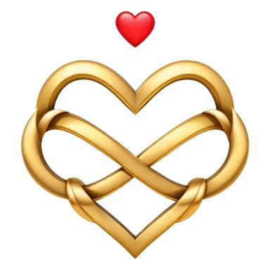 infinity symbol with heart sticker