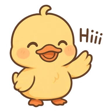Chibi Duck "Hiii sticker
