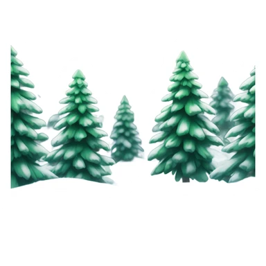 Snowflakes and trees sticker
