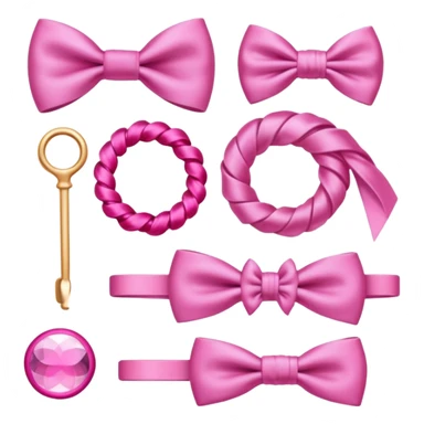 Pink Hair accessories sticker