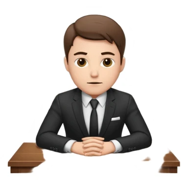 Business man sitting at a desk sticker